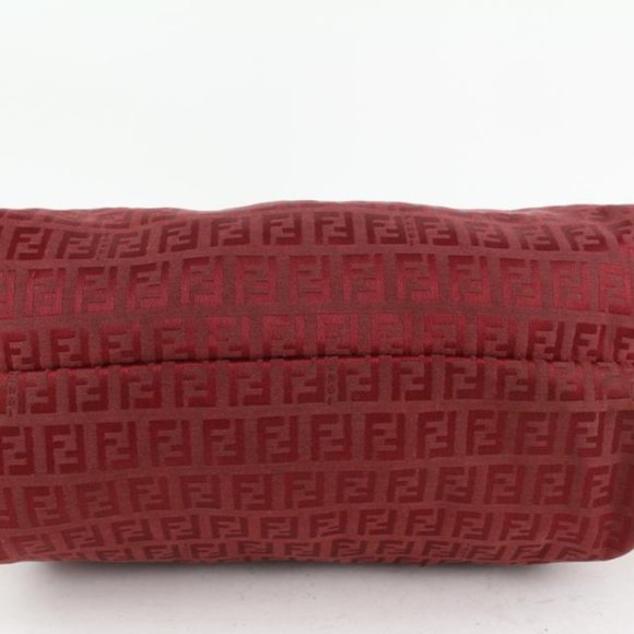 Fendi Burgundy Monogram FF Zucca Roll Tote Shopper Bag 112f15 - Picture 8 of 12